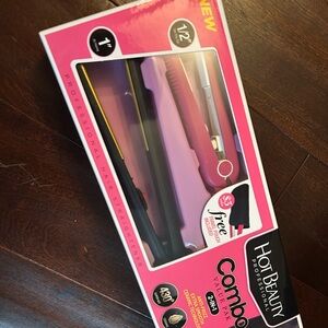Professional Pink and Black Hair Straightener Set